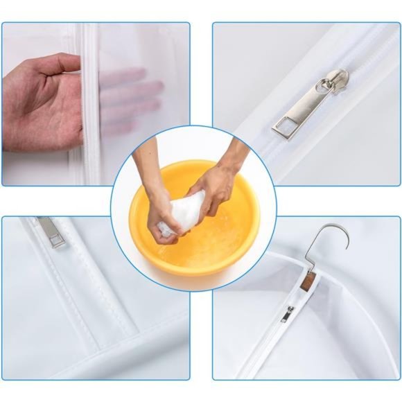 Clear Garment Bags Clothes Covers Protecting Dusts (Set of 12) for Storage Bags - Picture 5 of 7